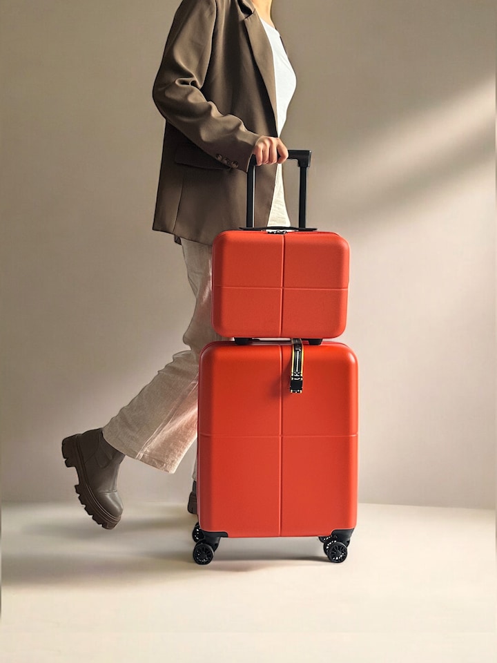 image 1 of Premium 100% Makrolon PC 2 PCS Suitcase Set | Vanity + Cabin Luggage
