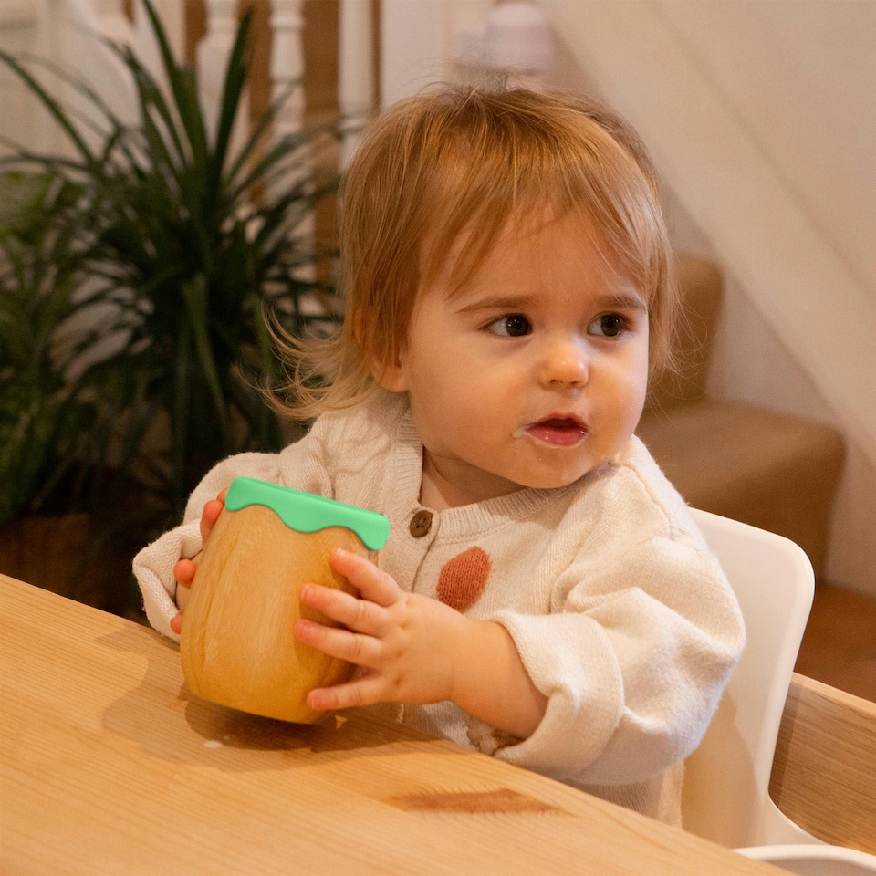 image 1 of Tiny Dining Bamboo Baby Trainer Cup - 130ml - Green Green