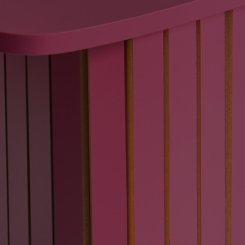 image 1 of OHS Madison Console Table Ribbed Engineered Wood Entryway Display Desk