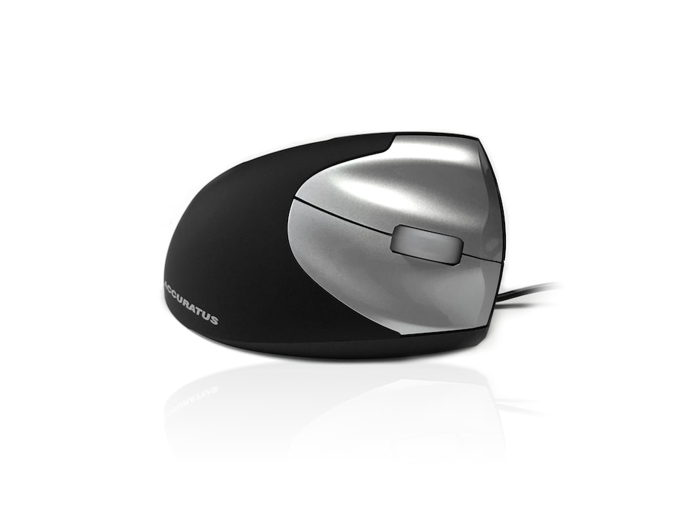 Accuratus Upright 2 Mouse - USB Upright Vertical Mouse to Help Prevent RSI - Black