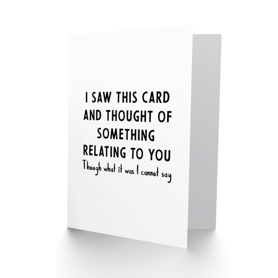 image 1 of Saw This Thought You Funny Birthday Card
