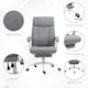 image 4 of Vinsetto Fabric Office Chair for Home with Arm, Foot Rest, Wheels, Grey