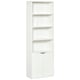 image 1 of HOMCOM 2 Door 4 Shelves Bookcase Wooden Storage Cabinet White