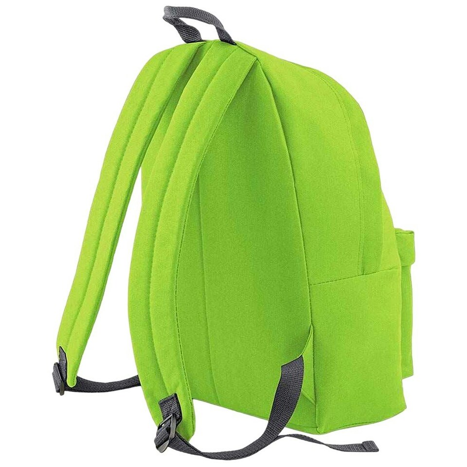 image 1 of Bagbase Original Plain Backpack - Lime Green/Graphite Grey - One Size