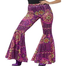Flared Trousers - Ladies - Pink - Psychedelic - 45166ML L
