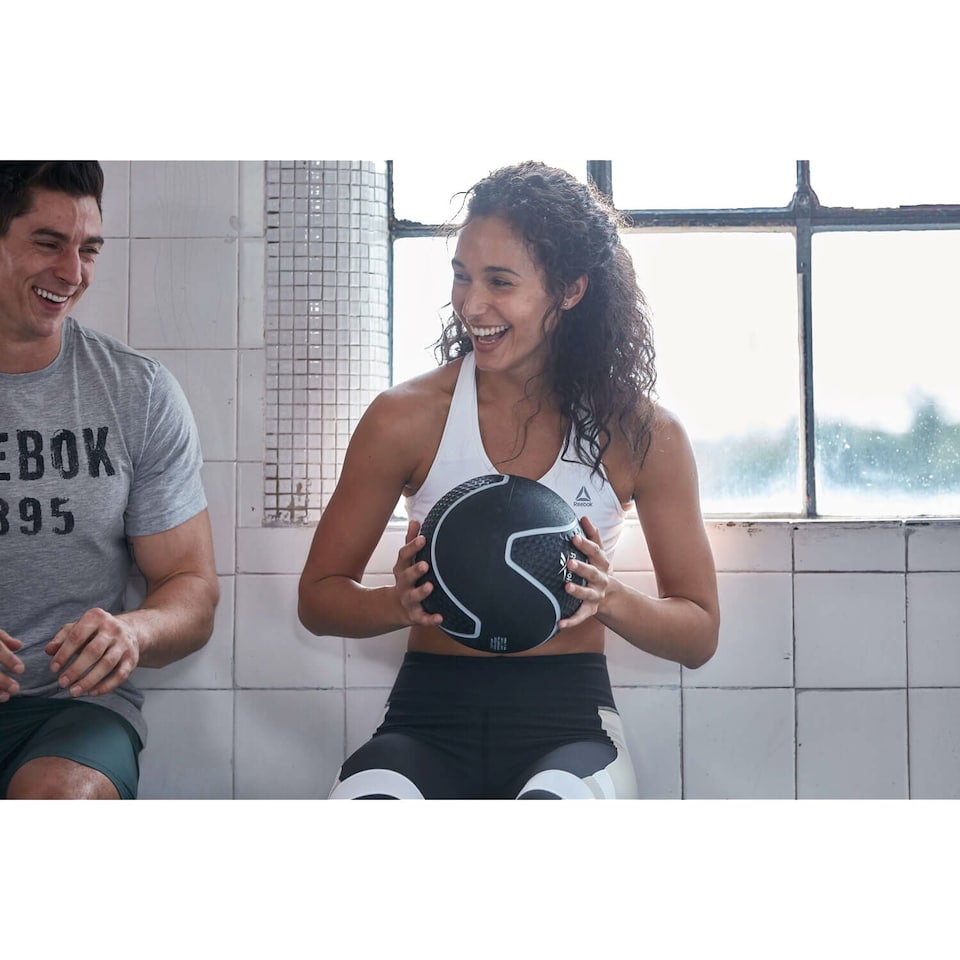 image 1 of Reebok 4kg Medicine Ball, 19 cm Dual-Textured Fitness Ball | Multi | 19 cm diameter