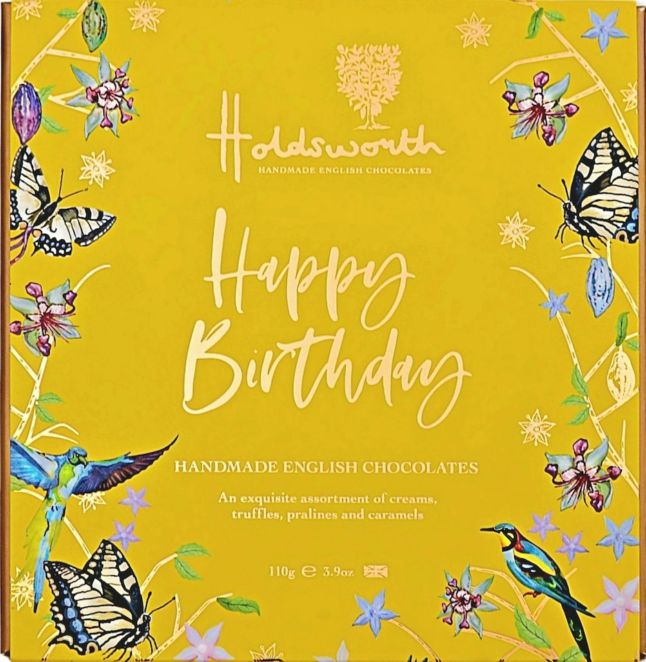 image 1 of Holdsworth Chocolates Happy Birthday | Yellow Box | 110g