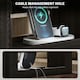 image 5 of HOMCOM 4-Tier Desktop Organiser with Cable Management for Stationery Dark Brown
