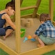 image 6 of Teamson Kids Large Wooden Swing Set with Slide, Chalkboard, Sandpit and Swings, Garden Playset