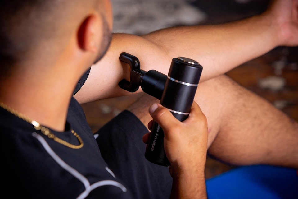 image 1 of Urban Fitness Mini Massage Gun, Black