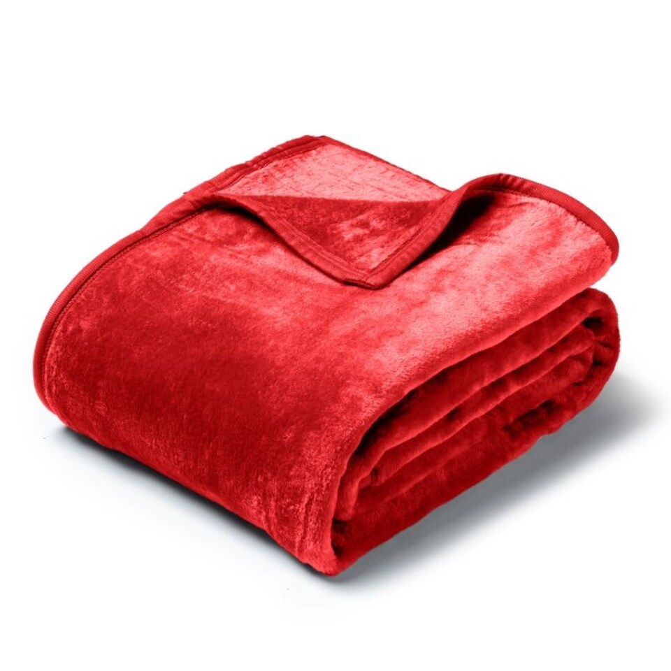 image 1 of Mink Throw Soft Touch Blanket Fleece Faux Fur 150x200cm Blue