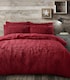 image 1 of Velosso Alaska Shaggy Faux Fur Fluffy and Warm Fleece Duvet Cover Set | Red | Red | King