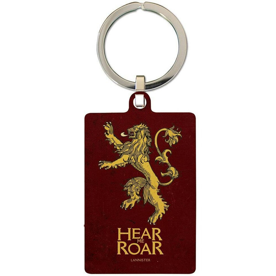 image 1 of Game Of Thrones Lannister Metal Keyring - Red - One Size