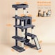 image 3 of Yaheetech Multilevel Plush Kitten Tree Condo Dark Gray