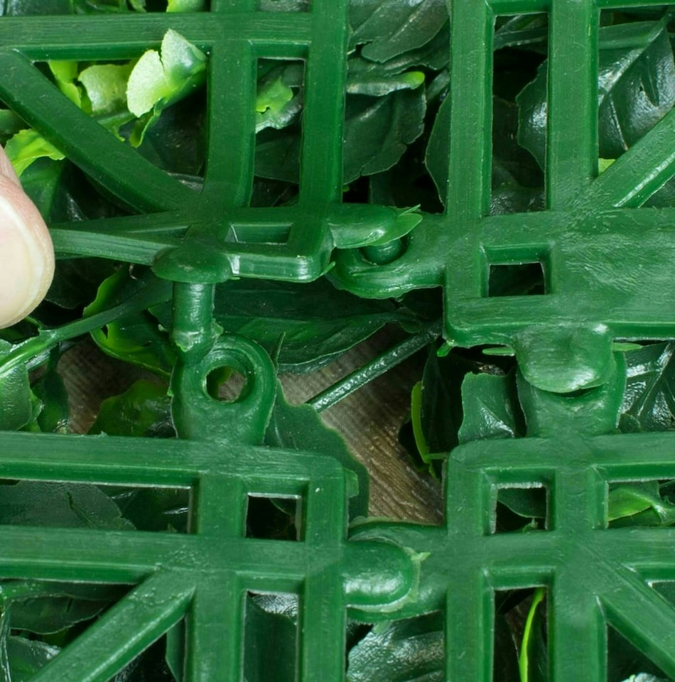 image 1 of Primrose Dark Buxus Artificial Hedge Garden Patio Panels 50cm x 50cm Set of 4