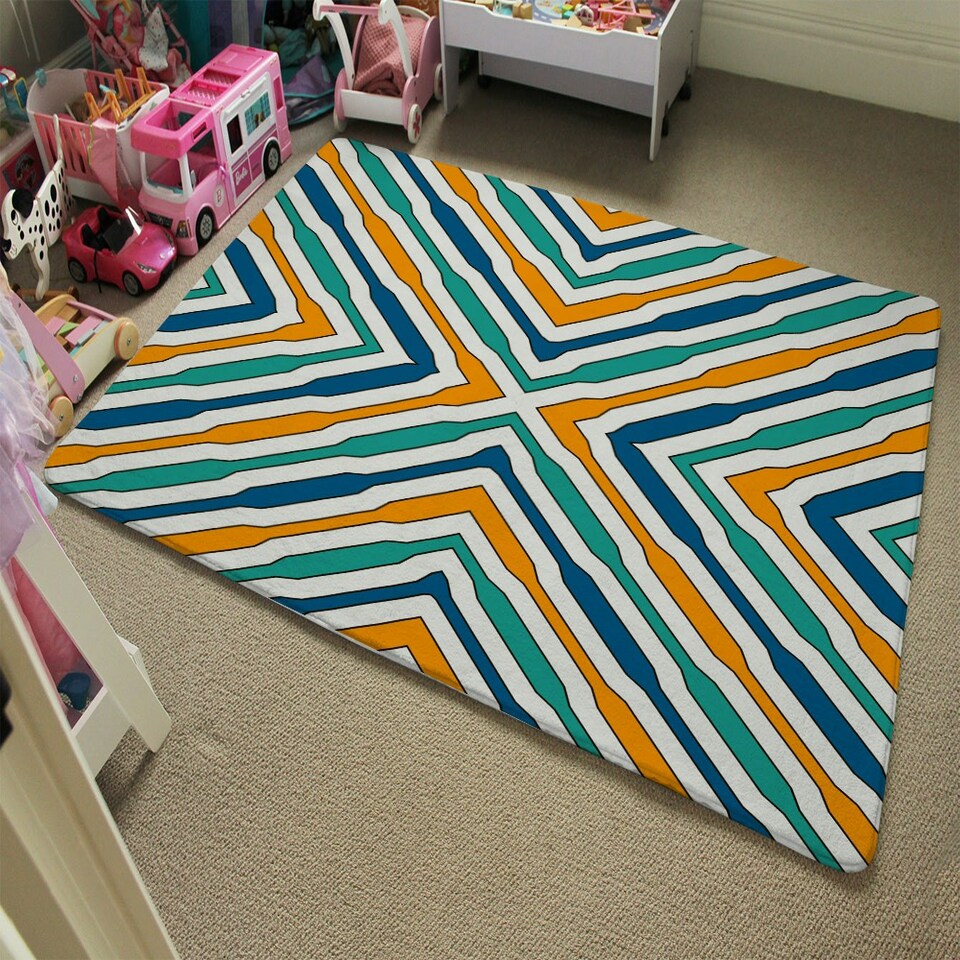 image 1 of Ethnic geometric figures (Rug) Multi | Large: 140x200cm