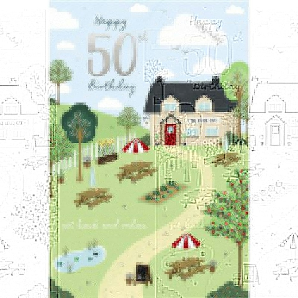 image 1 of Pub Garden 50th Birthday Card