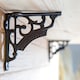 image 6 of Hammer & Tongs Ornate Iron Shelf Bracket - D120mm - Black