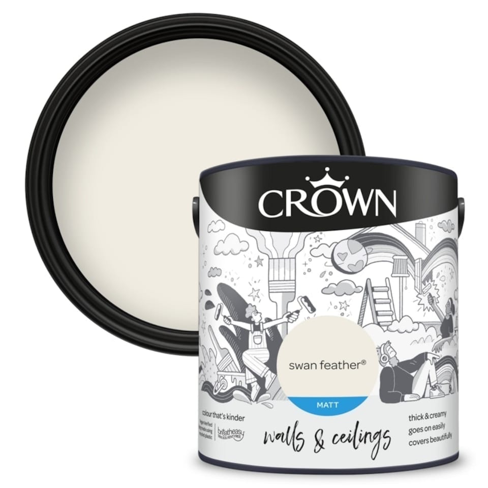 image 1 of Crown Matt Emulsion Swan Feather 2.5L