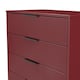 image 5 of Beijing 5 Drawer Chest of Drawers in Red Matt (Ready Assembled) | Red | Red Matt