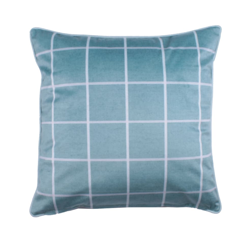 image 1 of D & D Bear Walks Filled Cushion Teal