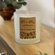 image 2 of Personalised Wedding Cork Label Candle Jar Clear