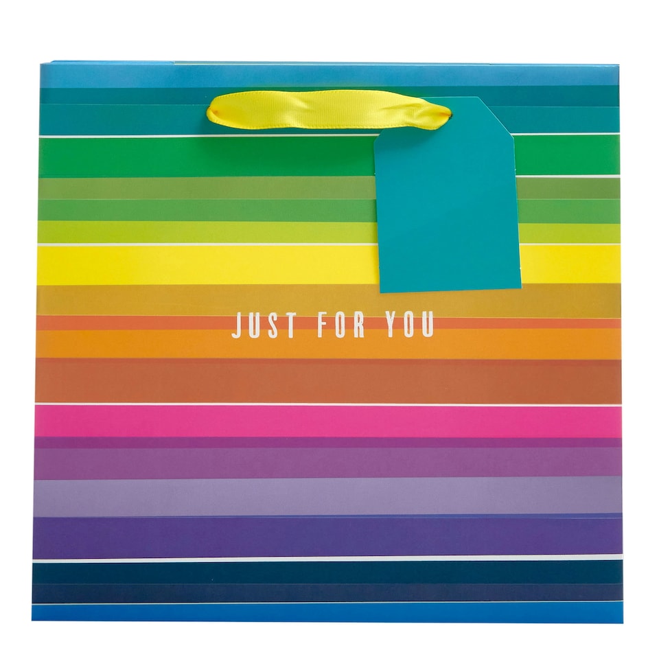 image 1 of Multipack of 3 Medium Gift Bags | Party Bags for Presents | Birthdays | For Him/Her/Friend | Rainbow Design