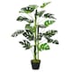 image 1 of Outsunny 100cm3.3FT Artificial Monstera Tree Decorative Cheese Plant 21 Leaves with Nursery Pot, Fake Tropical Palm Tree for Indoor Decor