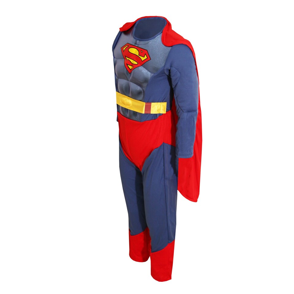 image 1 of Superman Childrens/Kids Metallic Costume - Blue/Red - S S