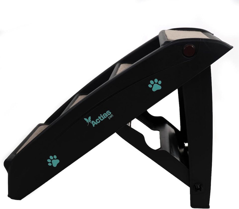 image 1 of Lightweight Folding Pet Stairs Black