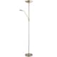 image 1 of Sleek LED Mother and Child Floor Lamp in Satin Nickel with Memory Dimmer Buttons