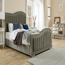 Kendrick Plush Double Bed Frame - Grey