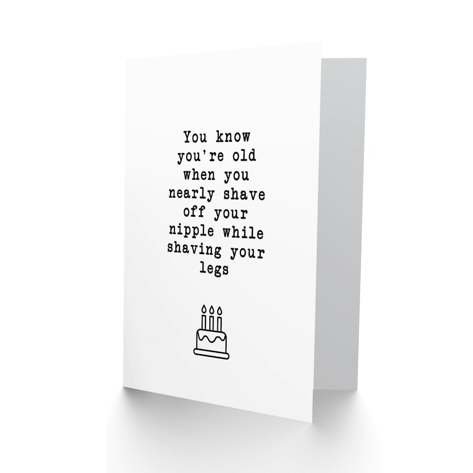 image 1 of You Know You're Old When Funny Adult Humour Birthday Card