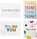 image 1 of Colouring Lettering Design Pack of 48 in 4 Designs Thank You Cards