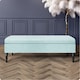 image 1 of Safar Plain 137cm Ottoman Storage Bench - Plush Velvet Shoe Bench - White Upholstery Footstool with Storage