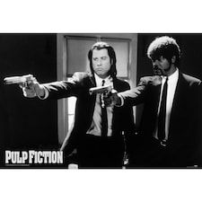 Pulp Fiction Guns Poster - Black/White - One Size