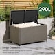 image 2 of VonHaus Rattan Effect with Lockable Lid Garden Storage Box 290L