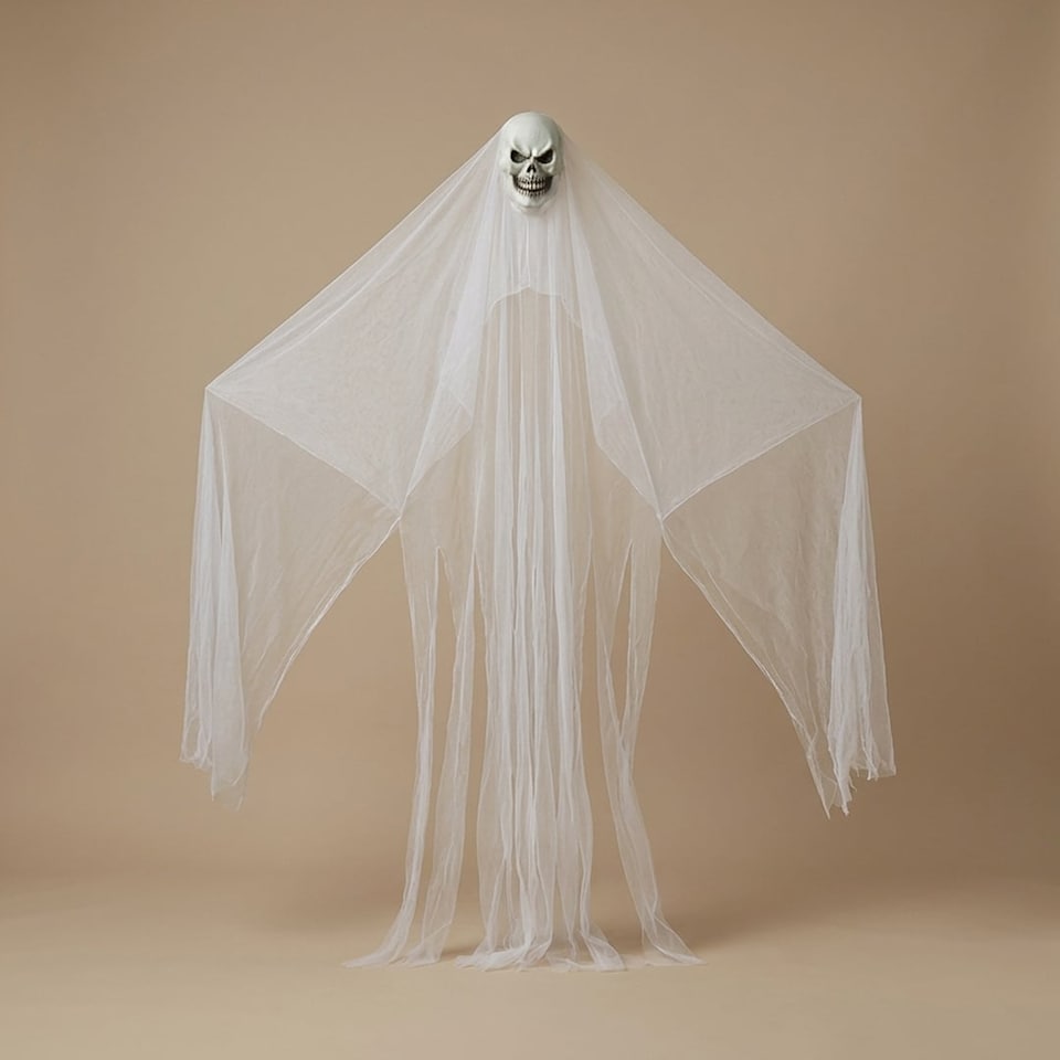 image 1 of Giant Floating Skull Halloween Decoration 2m