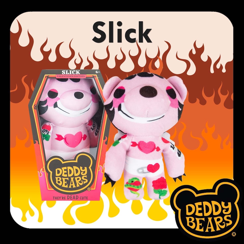 image 1 of PMS Deddy Bears Slick Soft Toy with Coffin 30cm x 12.8cm Multicolour
