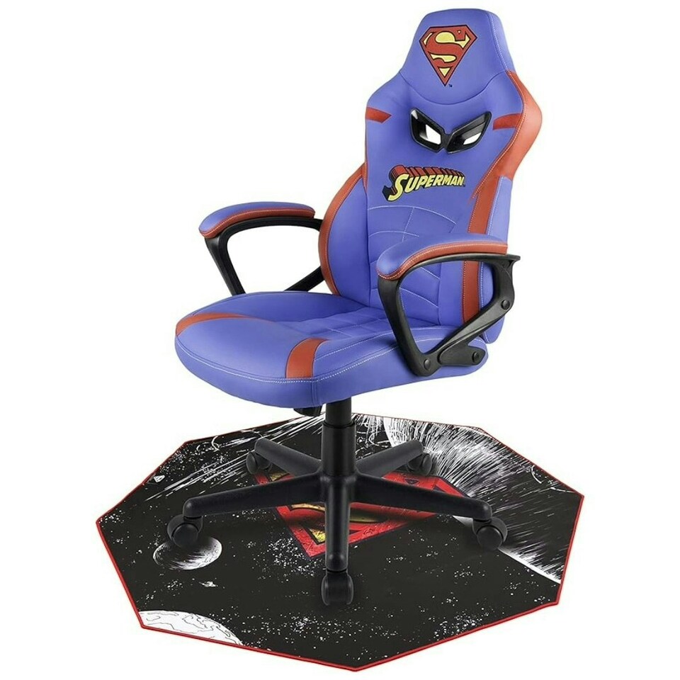 image 1 of Superman Gaming Floor Mat Black