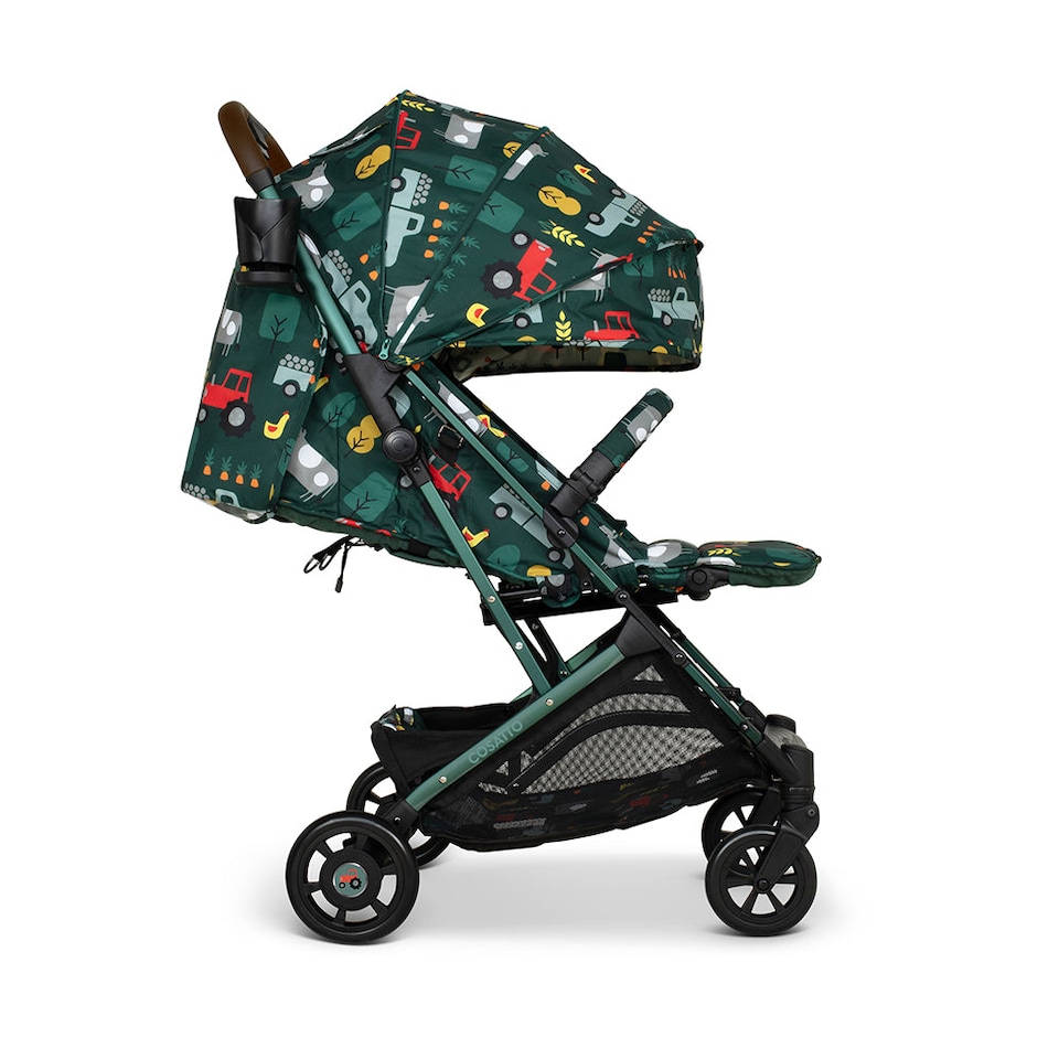 image 1 of Cosatto Woosh 4 Stroller Lightweight Compact Pushchair from Birth, UPF100+ Hood, Raincover | Green | Old Macdonald