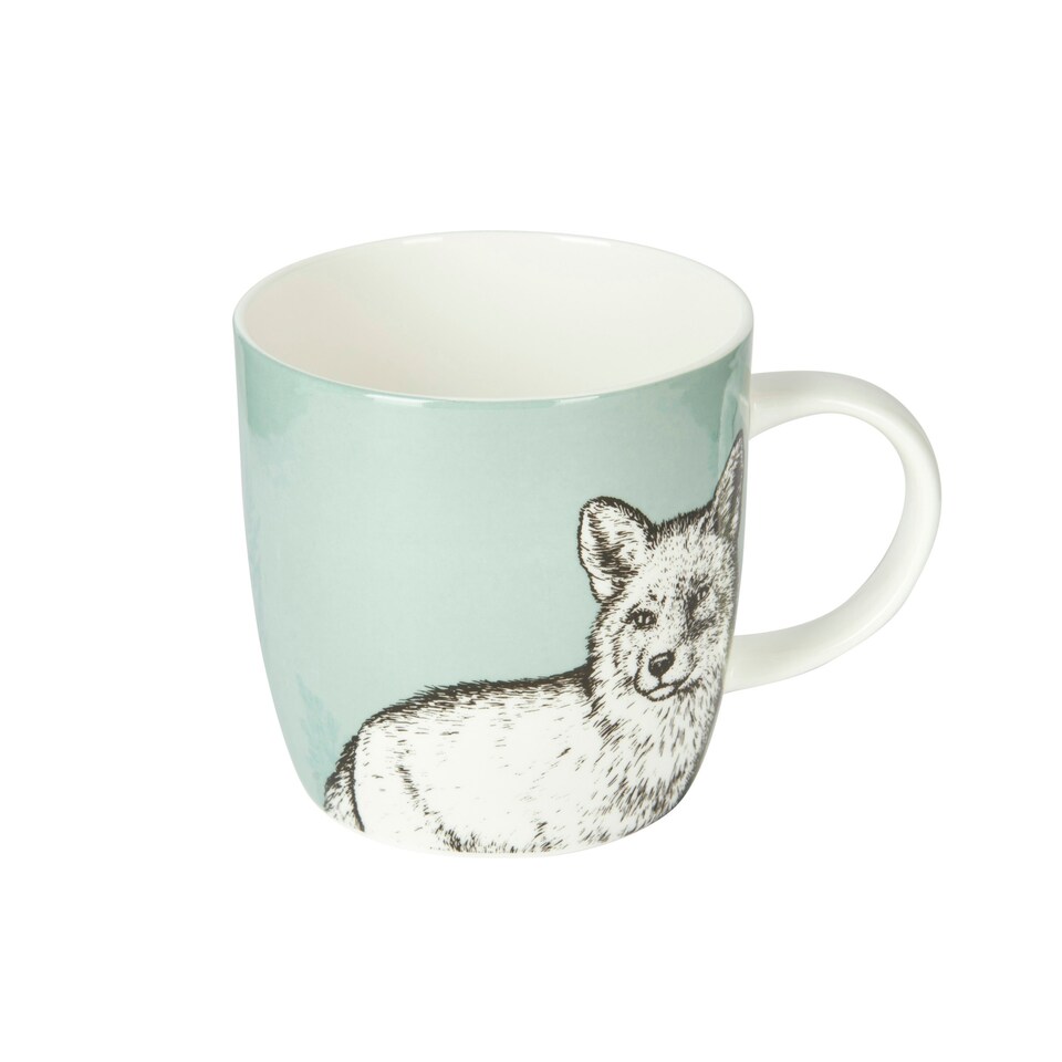 image 1 of KitchenCraft China Fox Mug Green