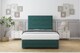 image 1 of Sloomy Monaco Emerald Plush Divan Bed With Mattress 2 Drawers Left Side With 54" Floor Standing Headboard & 12" Matching Footboard 4' Small Double | Green | Emerald | Small Double | 1