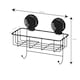 image 5 of Showerdrape Suctionloc Black Suction Wall Mounted Sponge Basket with Mounting Discs | Black | 1