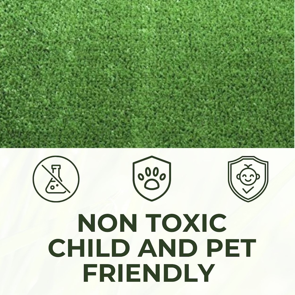 image 1 of 7mm Artificial Grass - 1.5m x 10m - Budget Fake Lawn Astro Turf | Green | 1.5m x 10m | 1