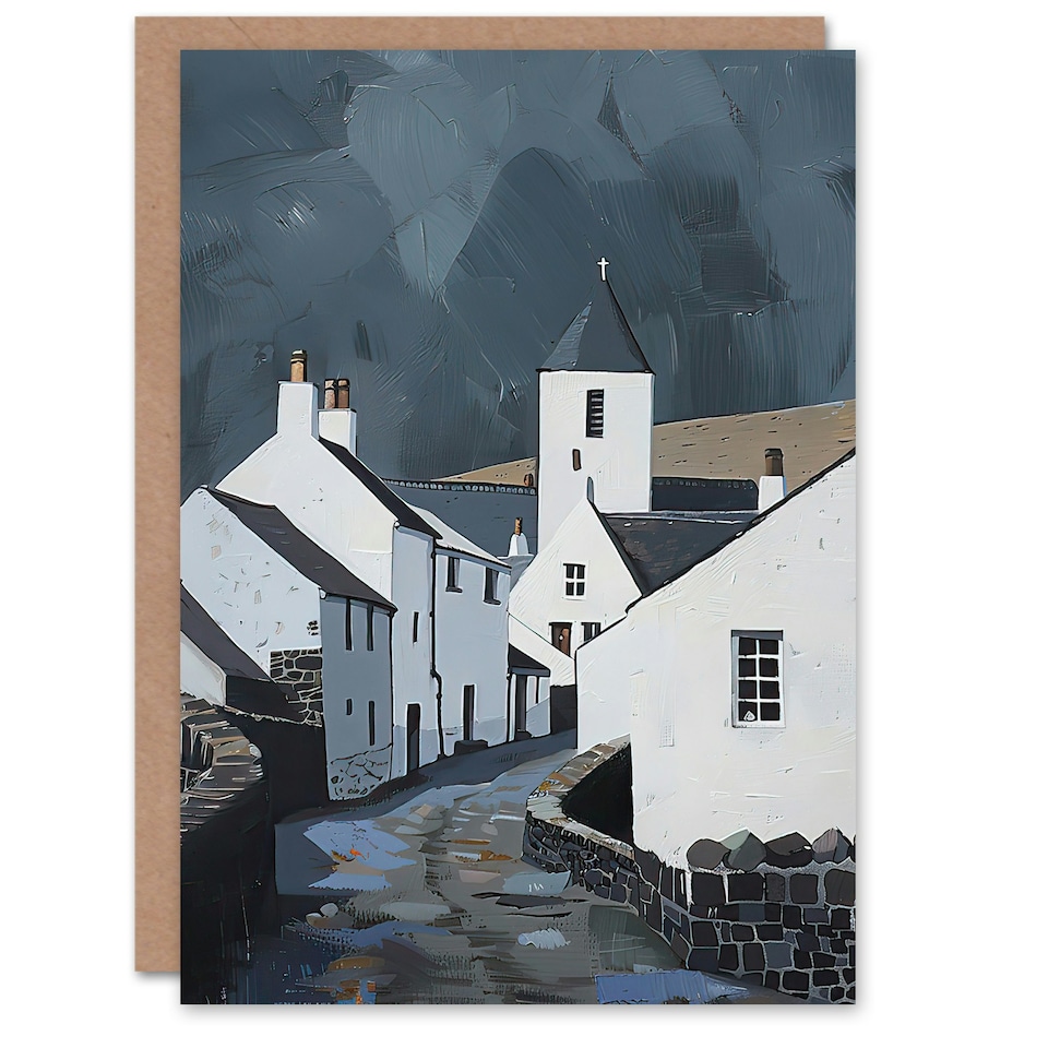 image 1 of Aberdaron Village Oil Wales Timeless Him Her Birthday Card