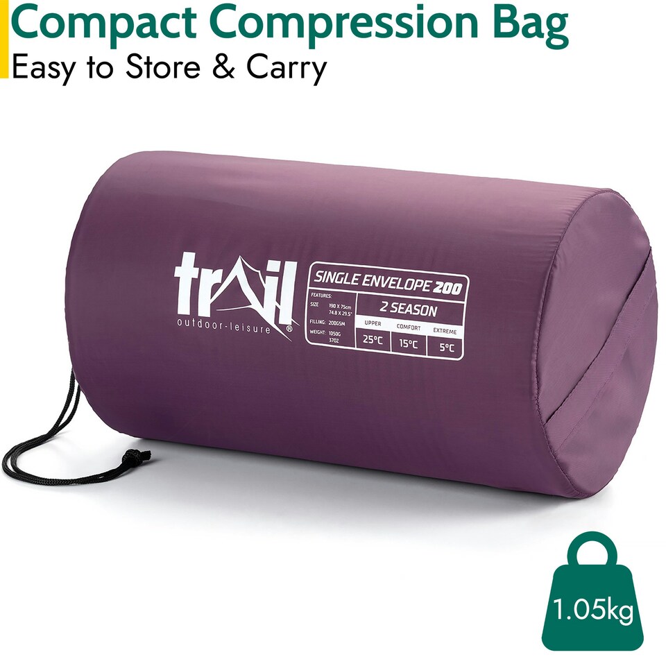 image 1 of Envelope Sleeping Bag - Purple