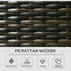 image 3 of Outsunny 8 Pieces Patio Rattan Sofa Set Outdoor Garden Furniture Set Brown
