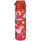 image 1 of Leak Proof Slim Water Bottle, Stainless Steel, 600ml (20oz) | Red | Unicorns Red | One Size