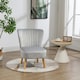 image 3 of Arezza Velvet Accent Chair - Silver